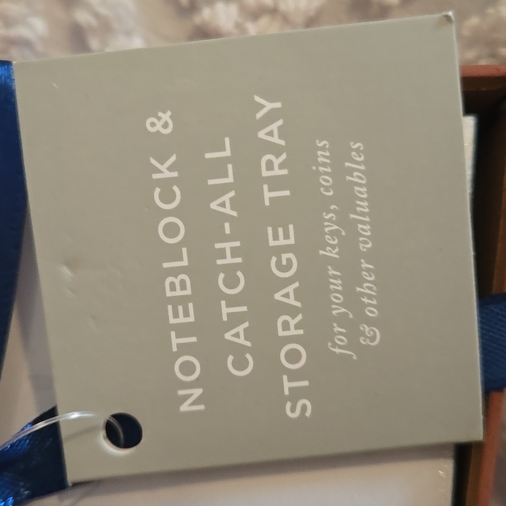 Best Dad Ever Storage Tray with Blue Ribbon Christmas Gift Stationary Catch All - Picture 3 of 6